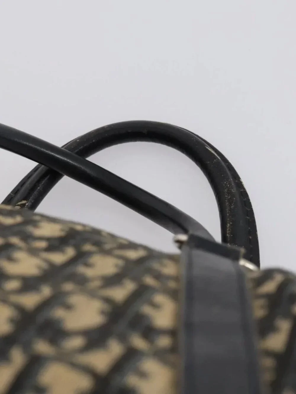 Christian Dior Trotter Canvas Boston Bag Navy Silver - Picture 8 of 15